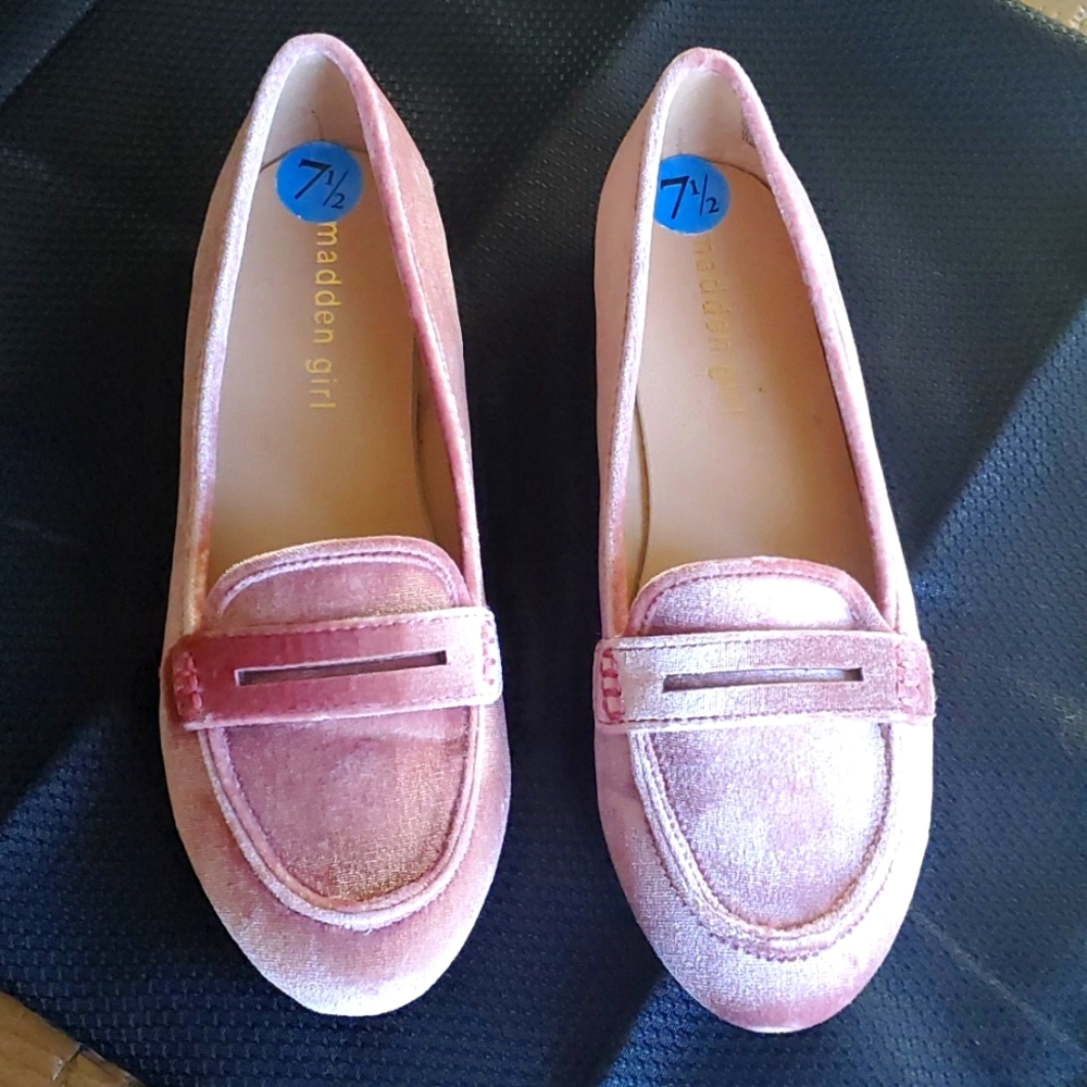 Madden Girl Pink Penny Loafers